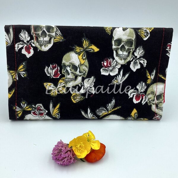 Portefeuille - tête de mort noir – Image 2