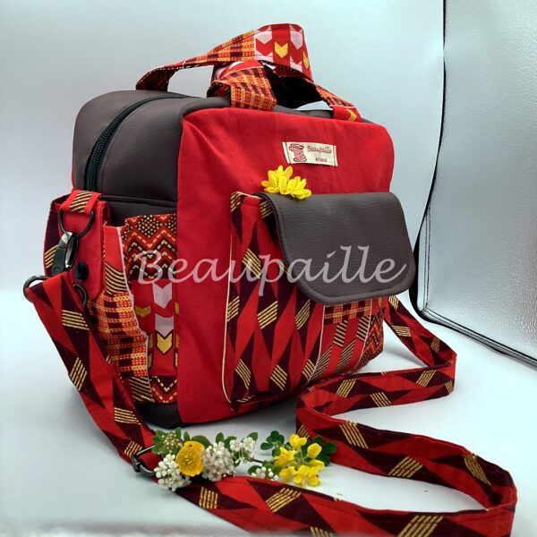 Sac cube - rouge symétrique – Image 2