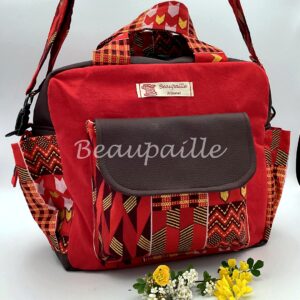 Sac cube - rouge symétrique