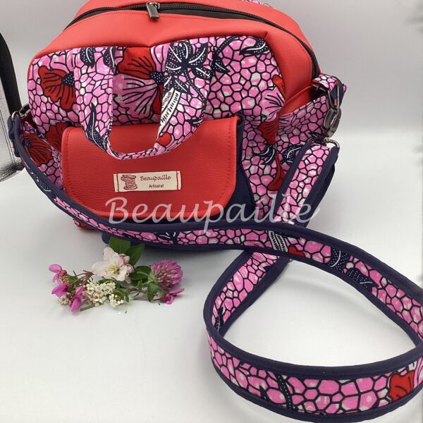 Sac cube - coquelicot