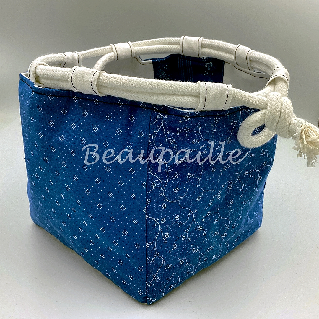 Sac Komebukuro Réversible "Carrés Bleus" – Image 8