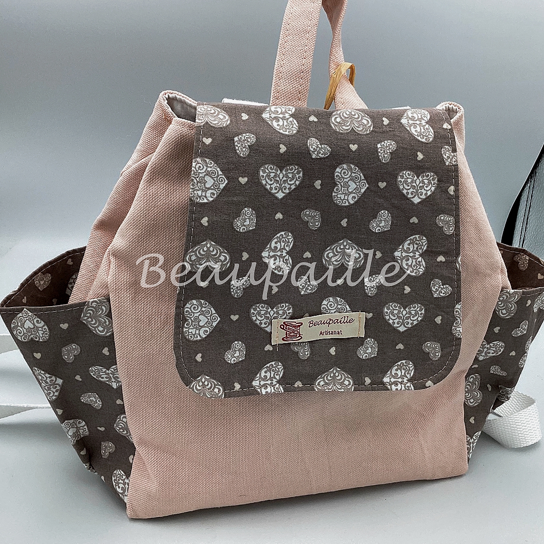 Mini Sac à Dos Enfant "Cœurs Romantiques"